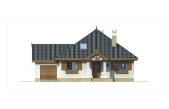 Gotowy projekt domu MAGNOLIA wersja D z podwójnym garażem z boku