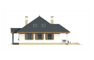 Gotowy projekt domu MAGNOLIA wersja D z podwójnym garażem z boku