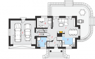 Gotowy projekt domu – Dom w werbenach (G2P) ver. 2 