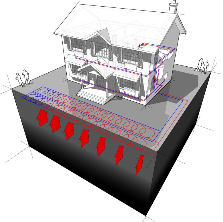 ground-source heat pump diagram