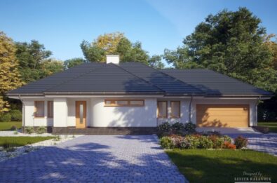 Projekt domu parterowego z garażem 5