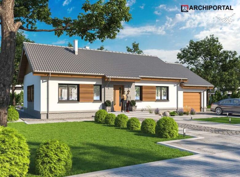 Projekt domu parterowego z garażem 3