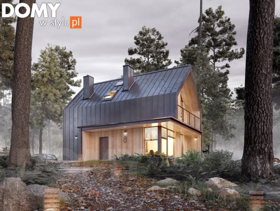 Projekt domu z wejściem od południa