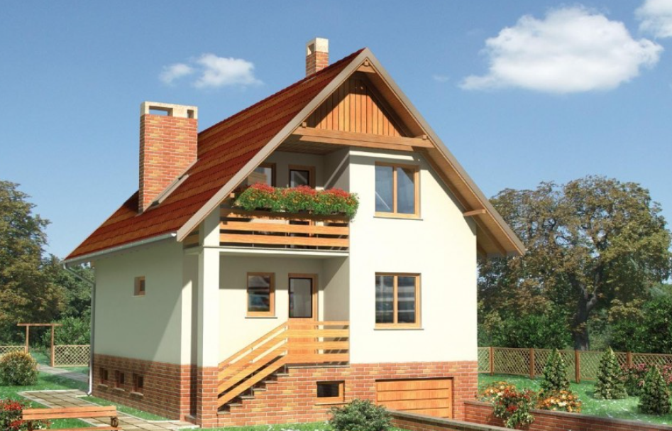 projekty domów na pochyłą działkę