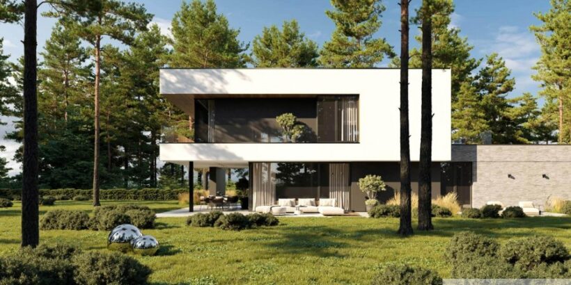 Gotowe projekty domów z tarasem nad garażem