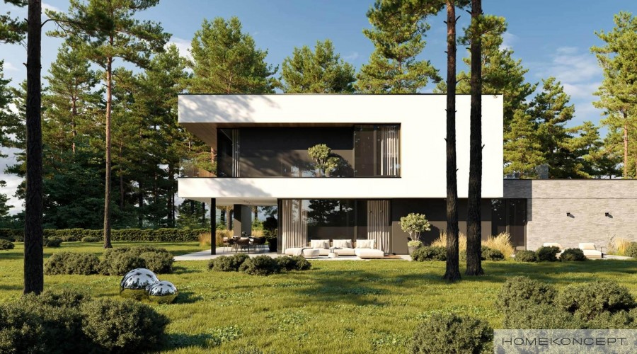 Gotowe projekty domów z tarasem nad garażem