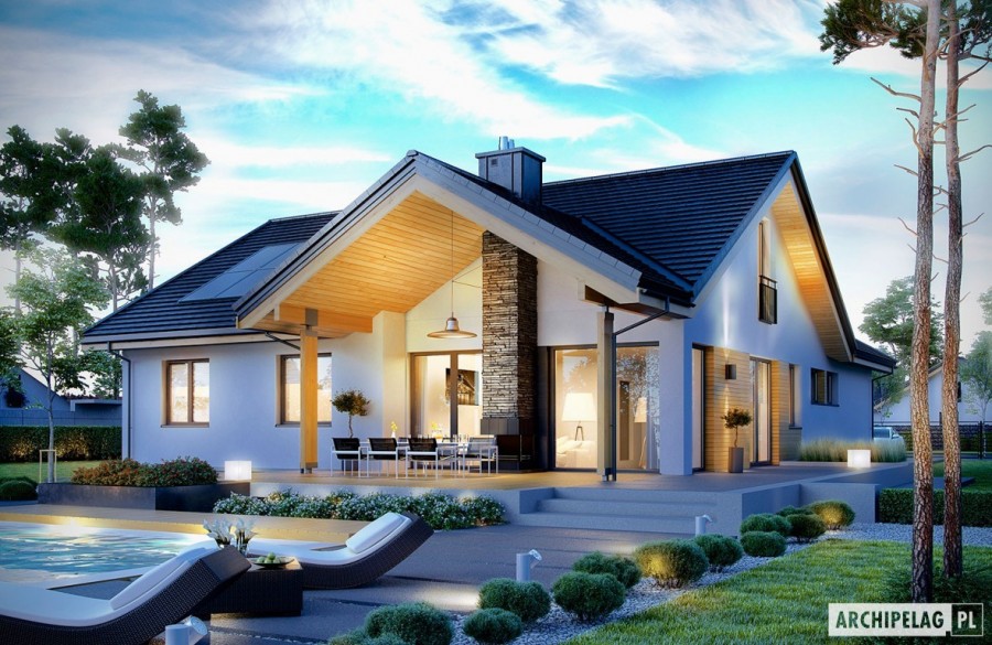 Projekt domu z dużą kotłownią