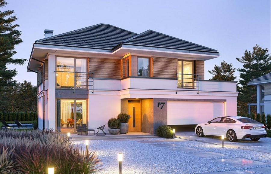 Gotowy Projekt domu z wejściem od południa