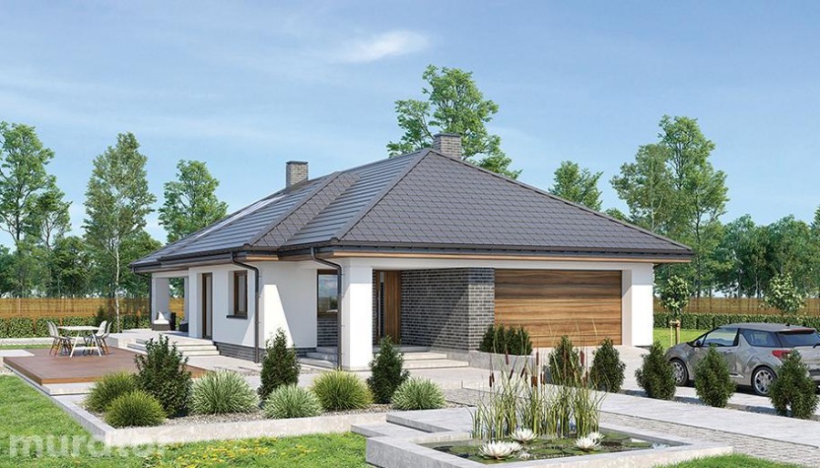 Projekt domu z wejściem od południa